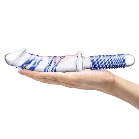 11" Realistic Double Ended Glass Dildo with Handle
