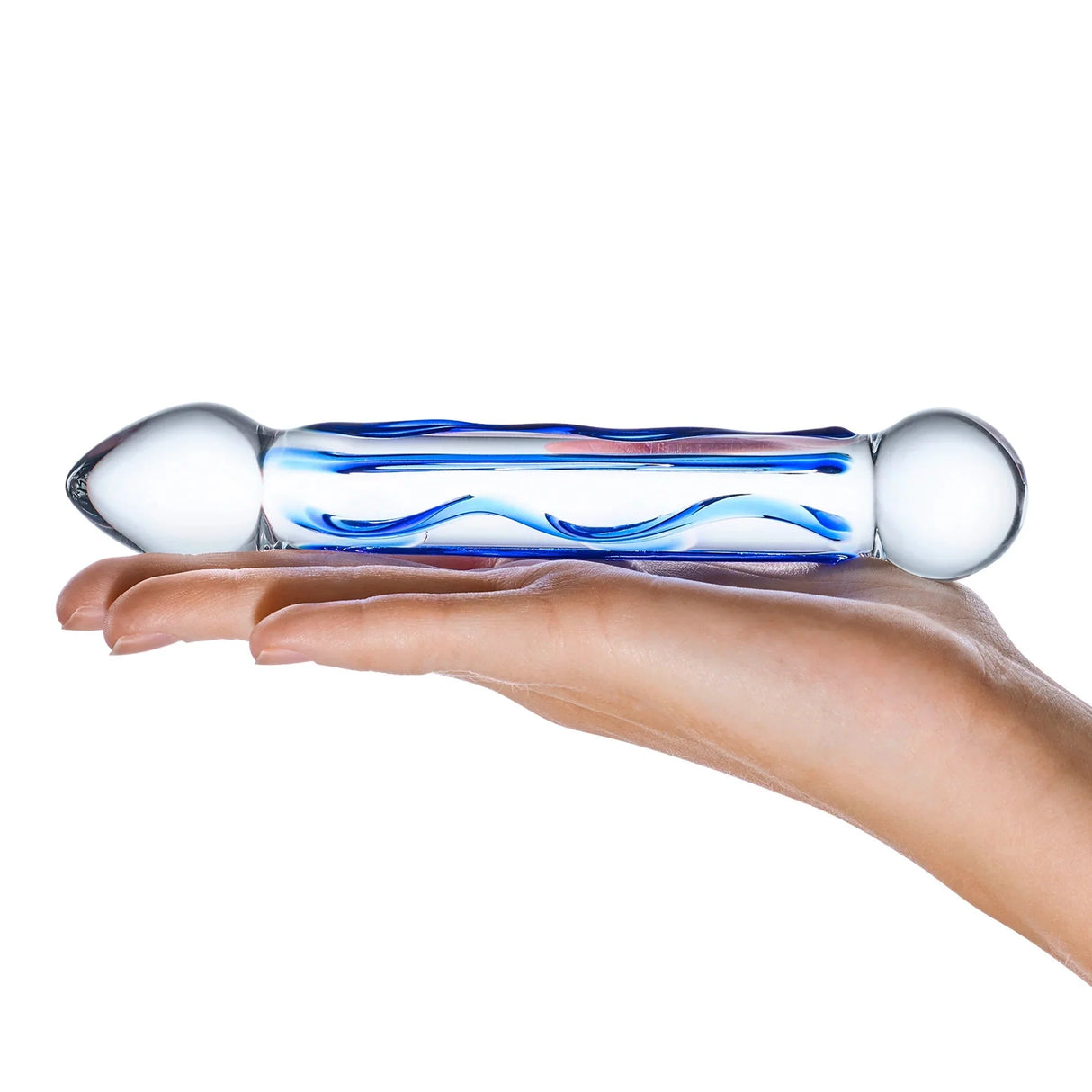 6.5 Inch Tip Textured Glass Dildo