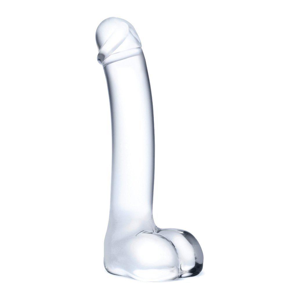7" Realistic Curved G-Spot Glass Dildo
