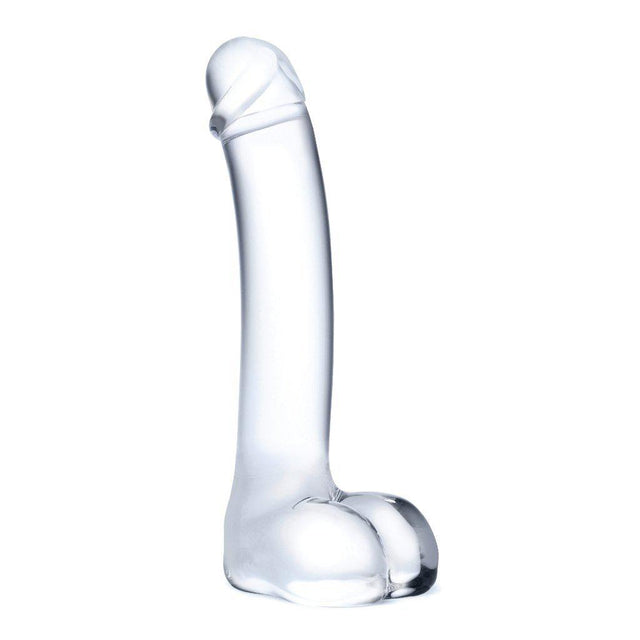 7" Realistic Curved G-Spot Glass Dildo