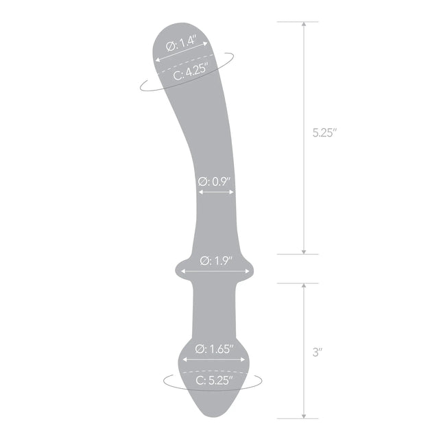 9 Inch Classic Curved Dual-Ended Dildo