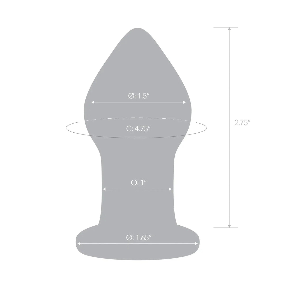 Amethyst Rain Glass Anal Butt Plug