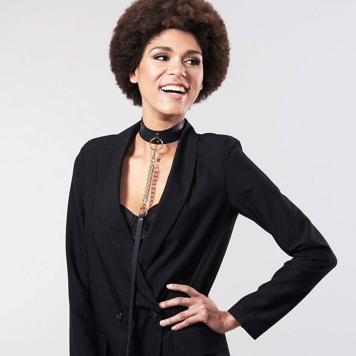 Bijoux Indiscrets MAZE Wide Choker with Leash