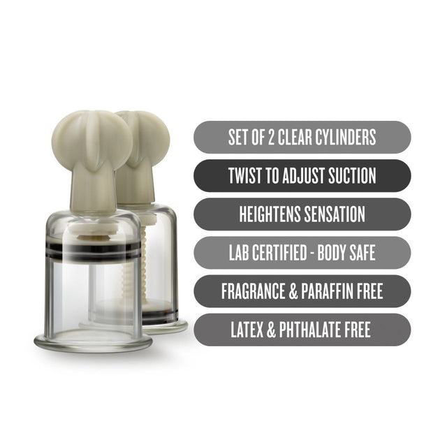 Blush 2-Pack Temptasia Clit & Nipple Large Twist Suckers