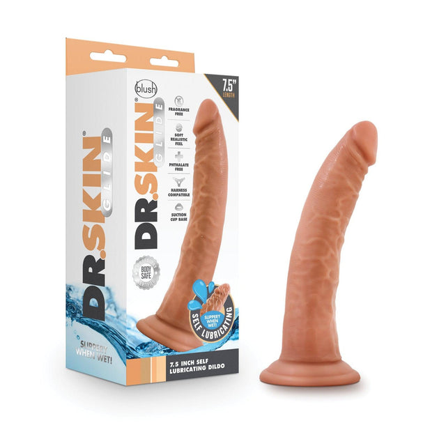 Blush Dr. Skin Glide 7.5 Inch Self Lubricating Dildo