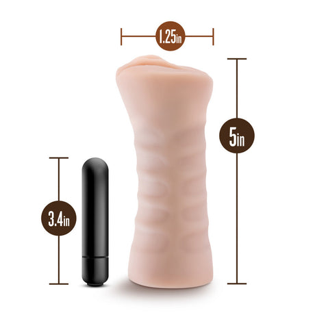 Blush M For Men Vibrating Masturbator - Rain