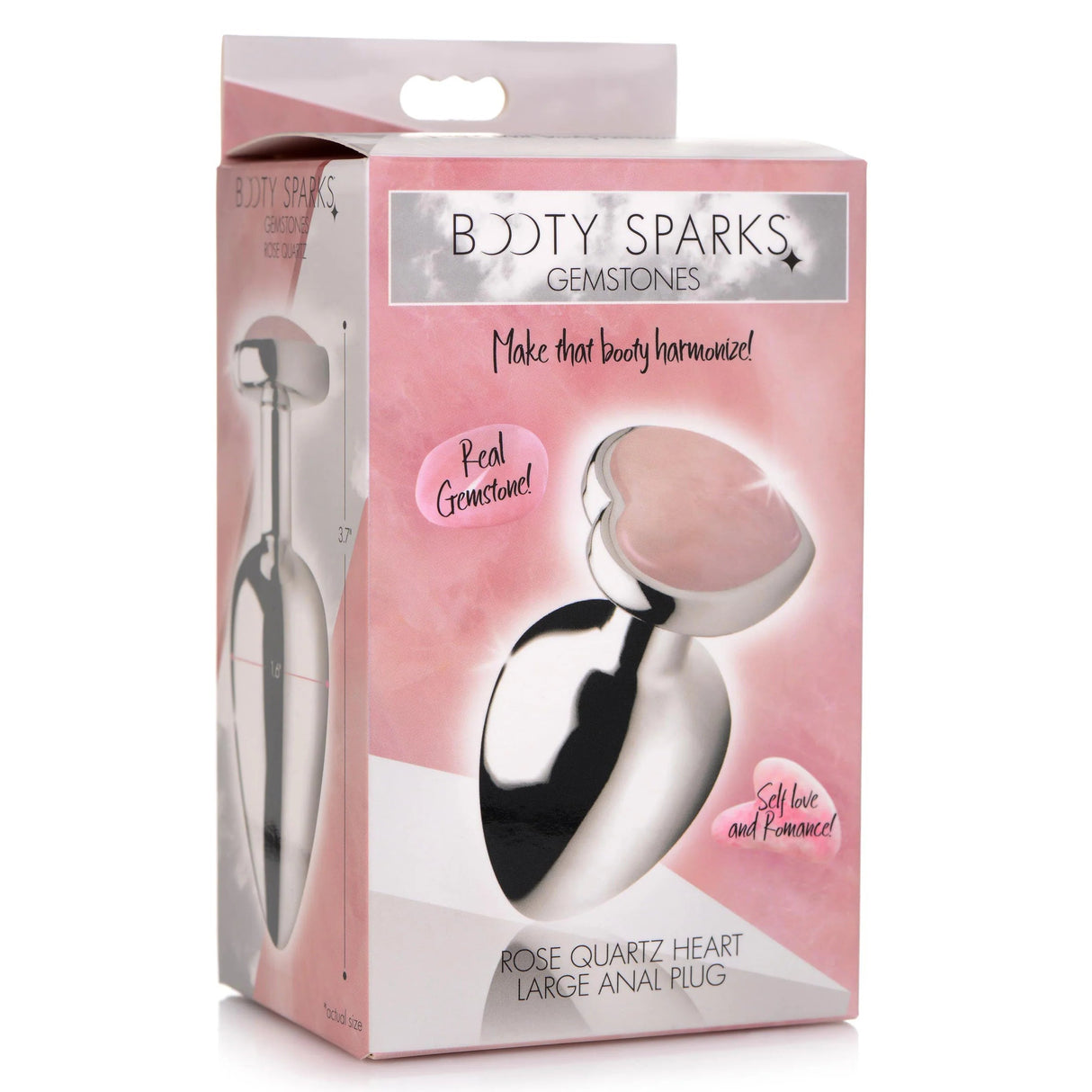 Booty Sparks Gemstones Rose Quartz Heart Anal Plug
