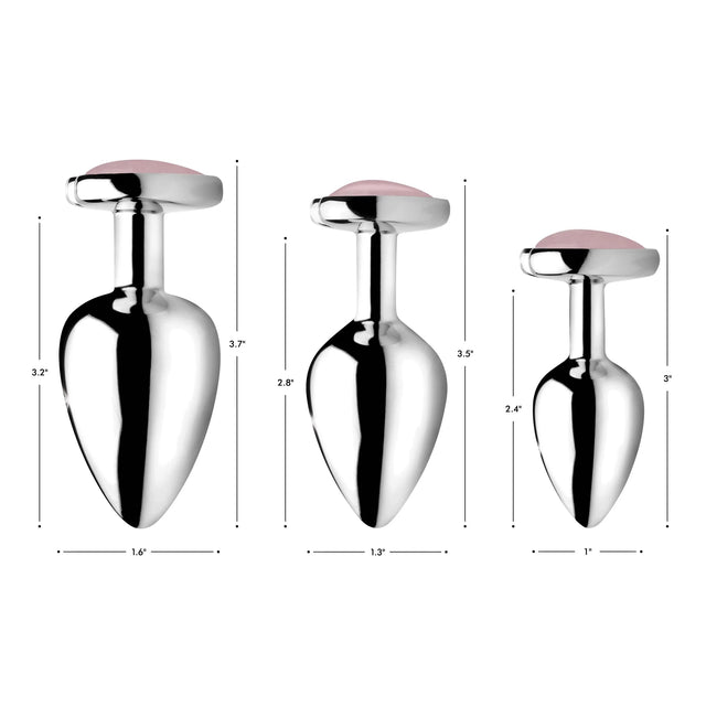 Booty Sparks Gemstones Rose Quartz Heart Anal Plug