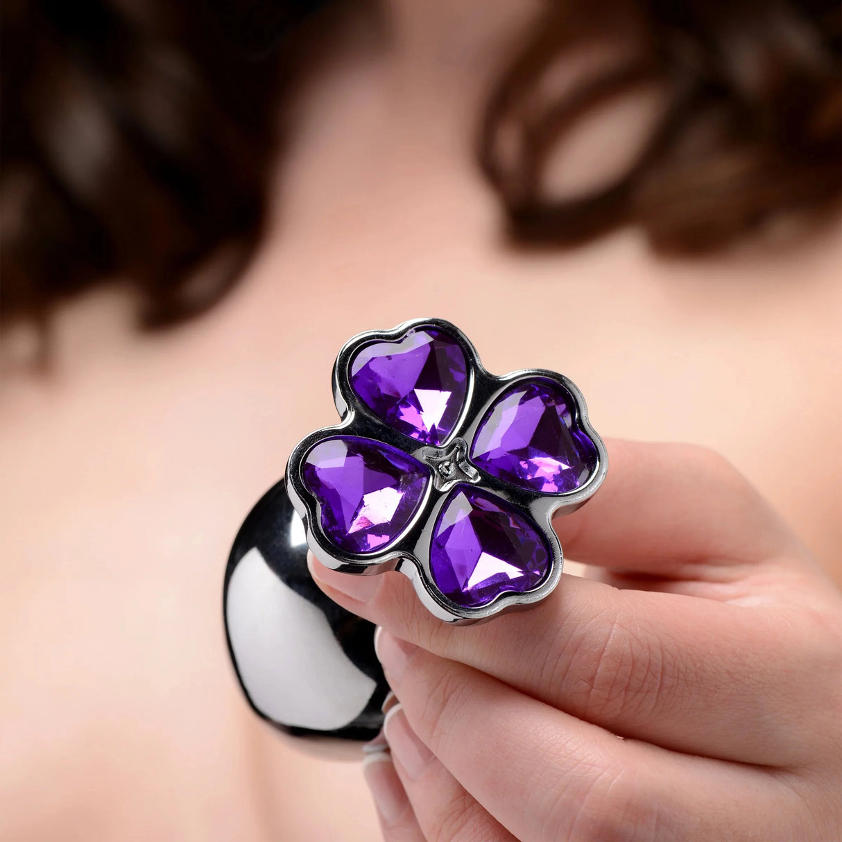 BootySparks Violet Flower Gem Anal Plug Set