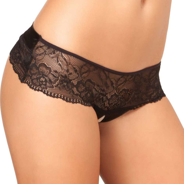 Crotchless Lace Bow Back Panty