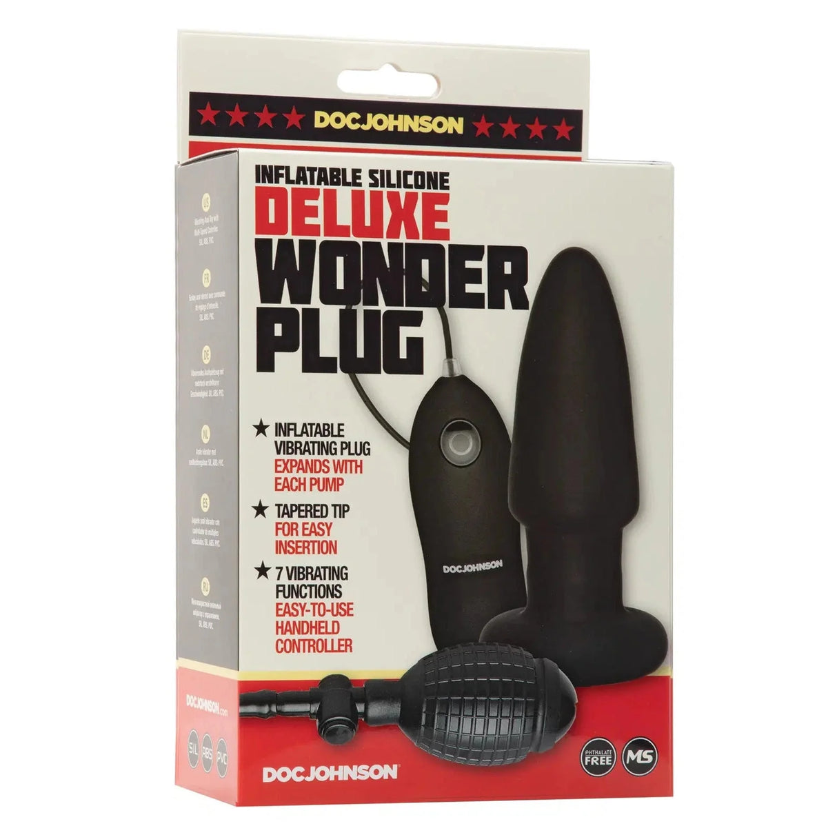 Deluxe Wonder Inflatable Vibrating Butt Plug
