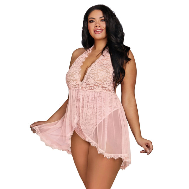 Dreamgirl High-Low Halter Babydoll
