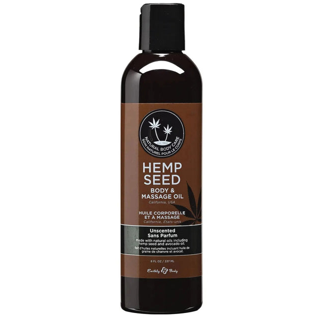 Earthly Body Hemp Seed Massage & Body Oil - 8oz
