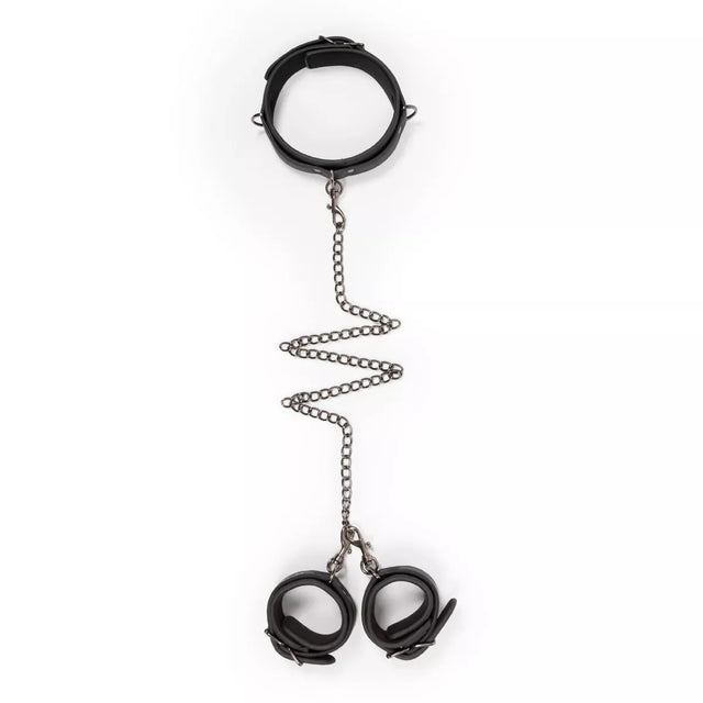 Easy Toys Faux Leather Collar with Handcuffs