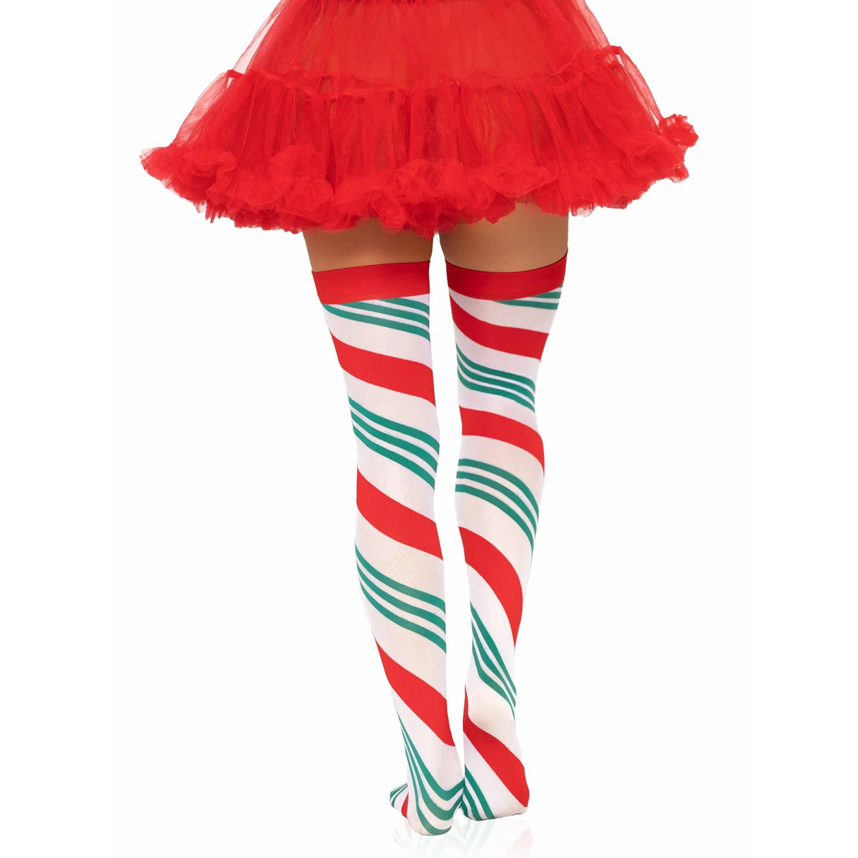 Holiday Ribbon Thigh High Stockings