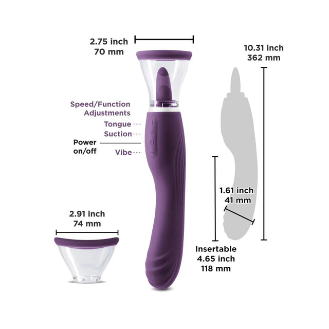 Inya Triple Delight Licking Suction Vibe