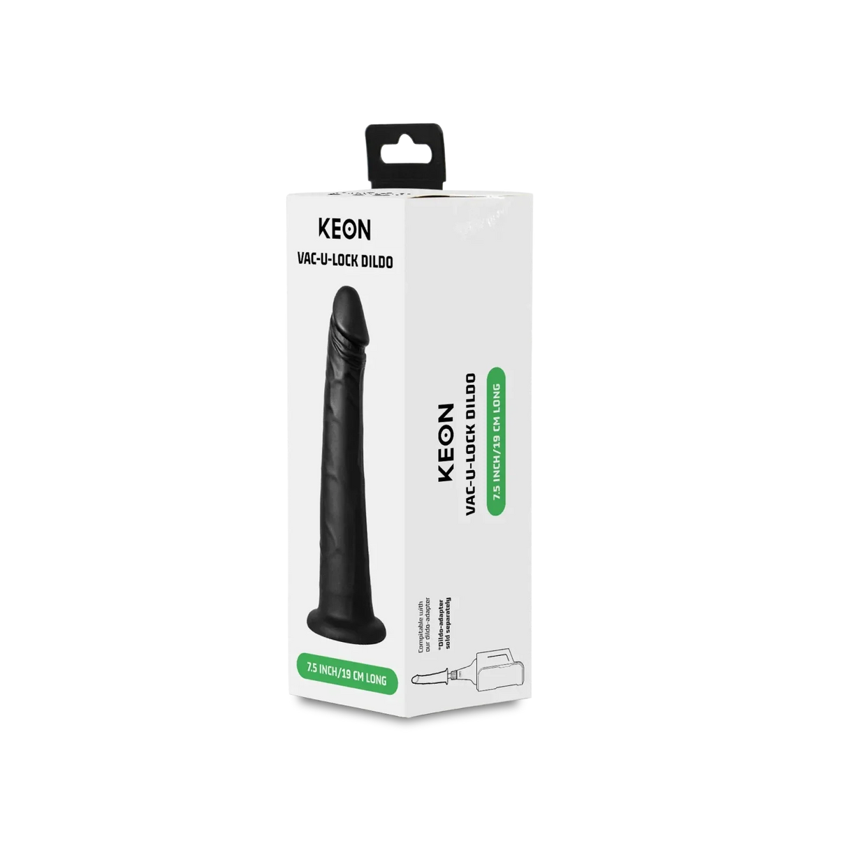 KIIROO Keon Black Vac-U-Lock Dildo