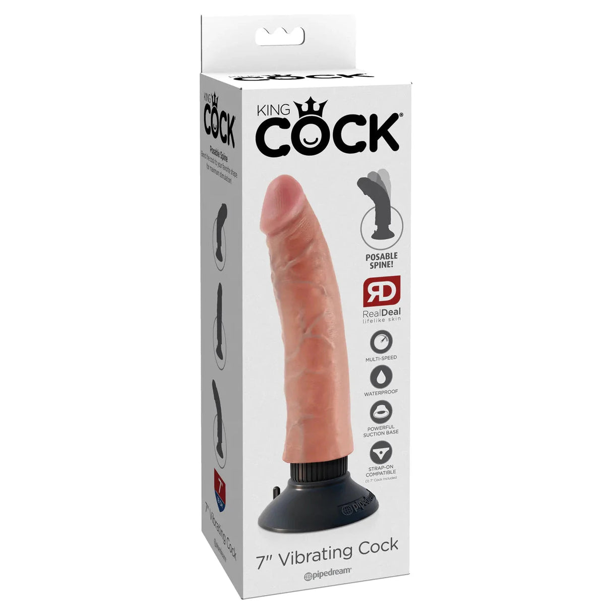 King Cock 7 Inch Vibrating Dildo