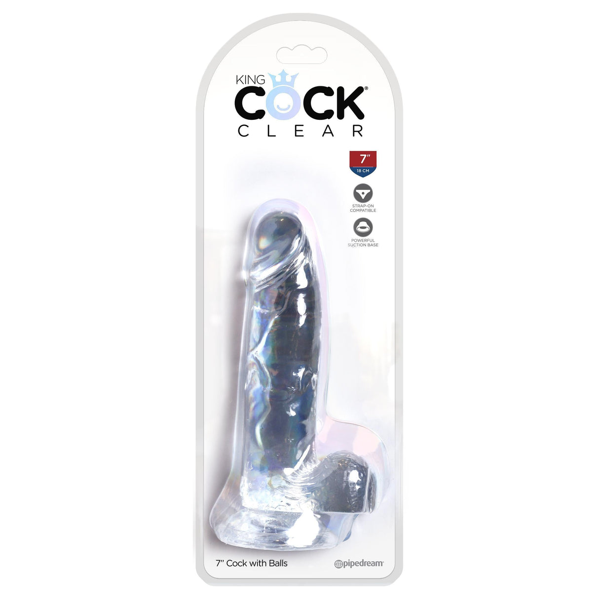 King Cock Clear Dildo with Balls