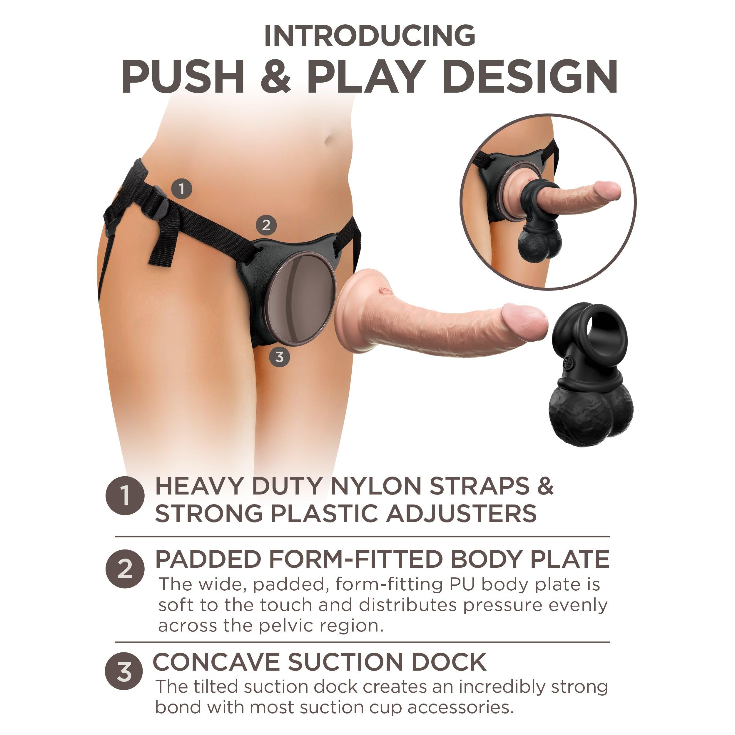 King Cock Ultimate Vibrating Silicone Body Dock Kit