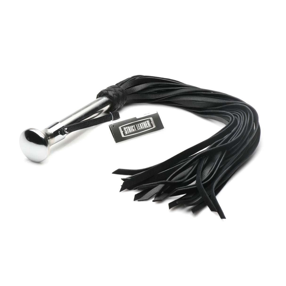 Leather Flogger With Stainless Steel Handle