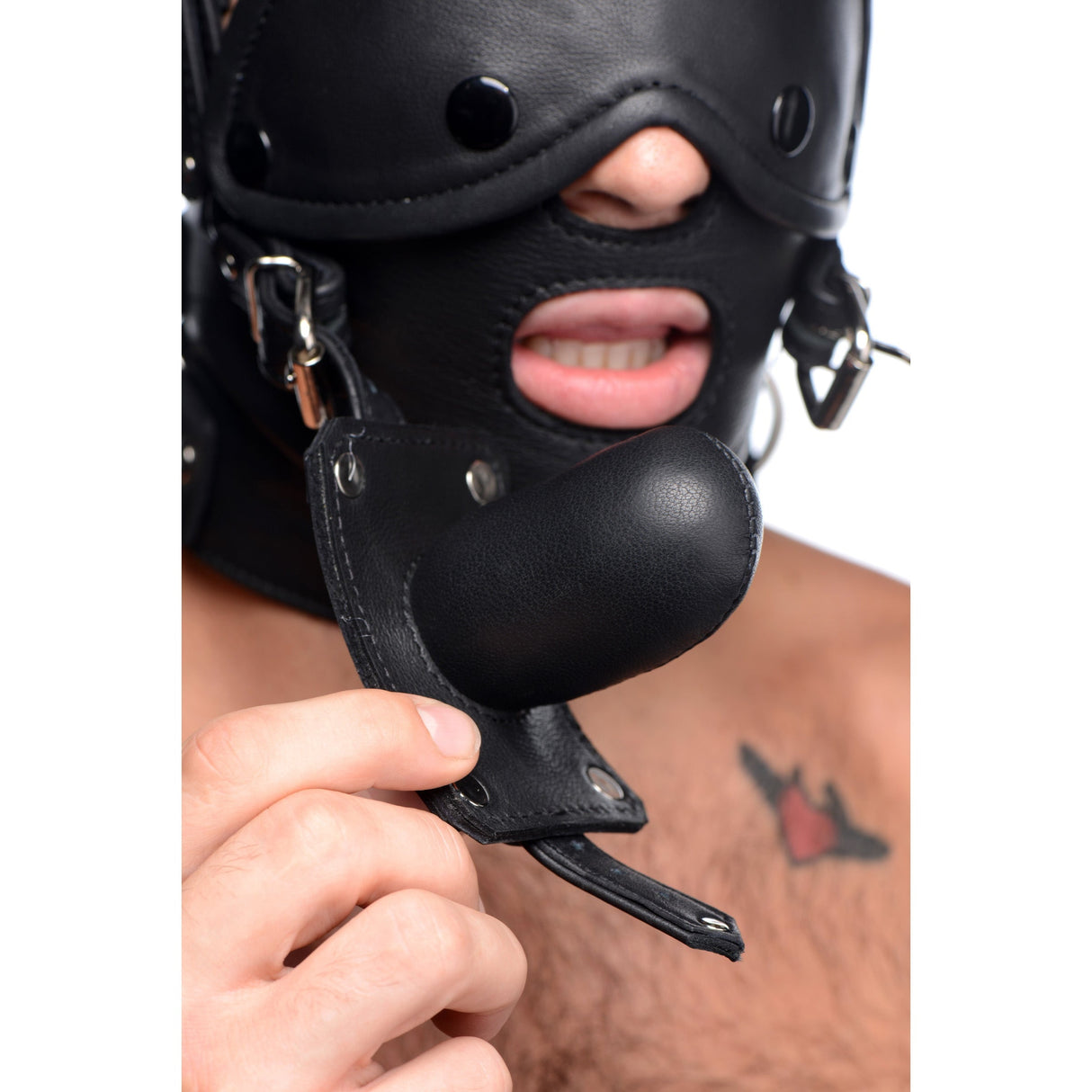Leather Head Harness with Removeable Gag
