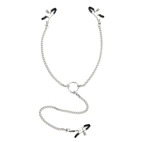 Lux Fetish Adjustable Nipple Clips & Clit Clamp
