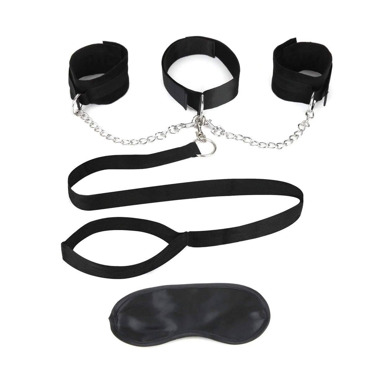 Lux Fetish Collar Cuffs & Leash Set