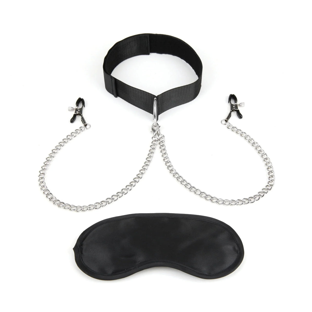 Lux Fetish Collar & Nipple Clamps