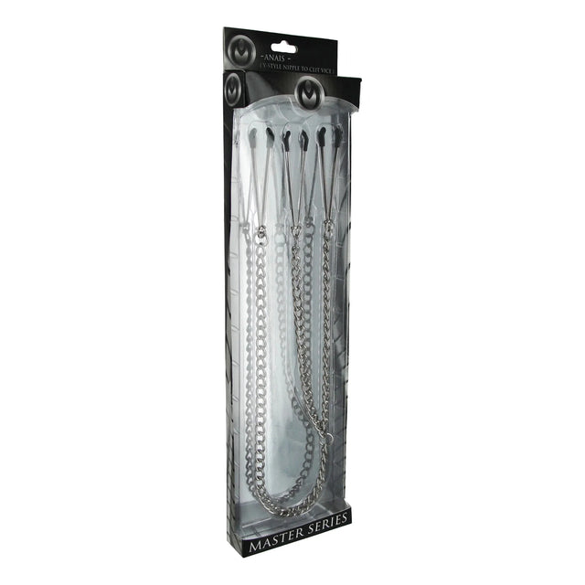 Master Series Anais Y Style Adjustable Nipple to Clit Vice