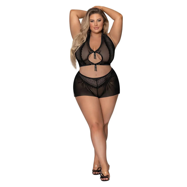 Modern Romance Tie Front Halter & Tap Panty