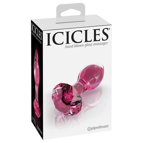 No. 79 Glass Diamond Butt Plug - Pink