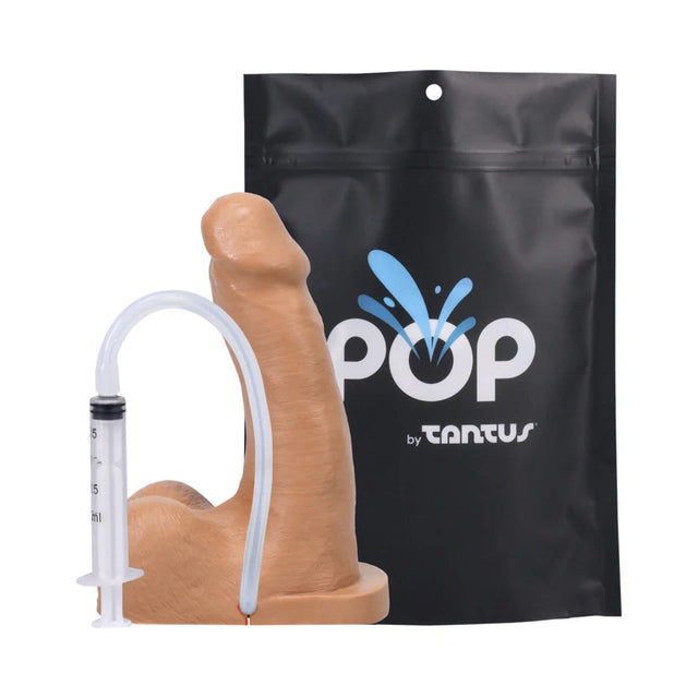 POP N' Play Squirting Packer Dildo - Honey