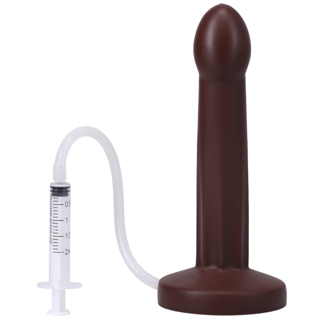 POP Squirting Silicone Dildo - Espresso