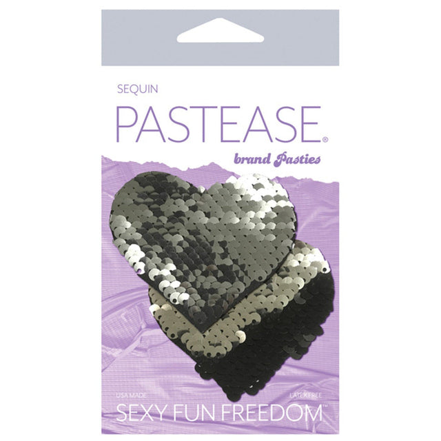 Pastease Color Changing Sequin Heart Nipple Pasties