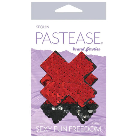Pastease Flip Sequin Cross Nipple Pasties