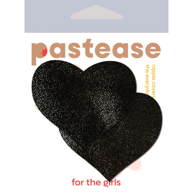 Pastease Liquid Black Heart Nipple Pasties