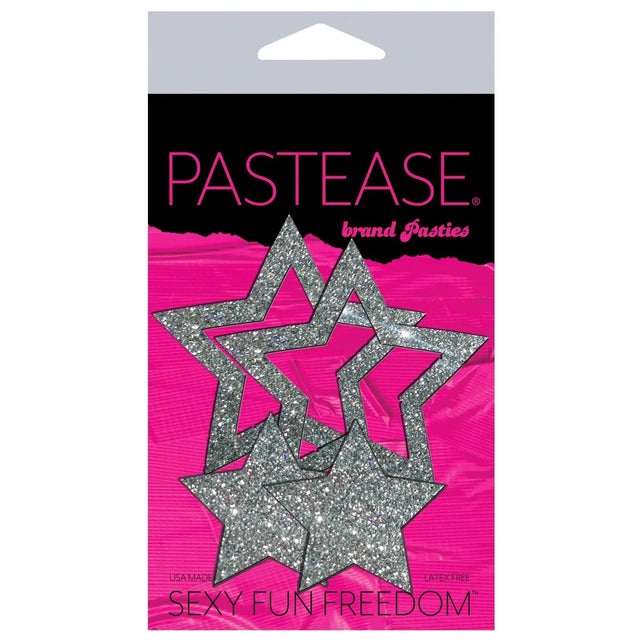Pastease Peek-a-Boob Glitter Frame & Center Nipple Pasties