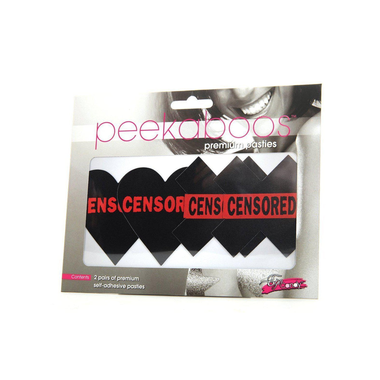 Peekaboos Censored Hearts & X - Pack of 2
