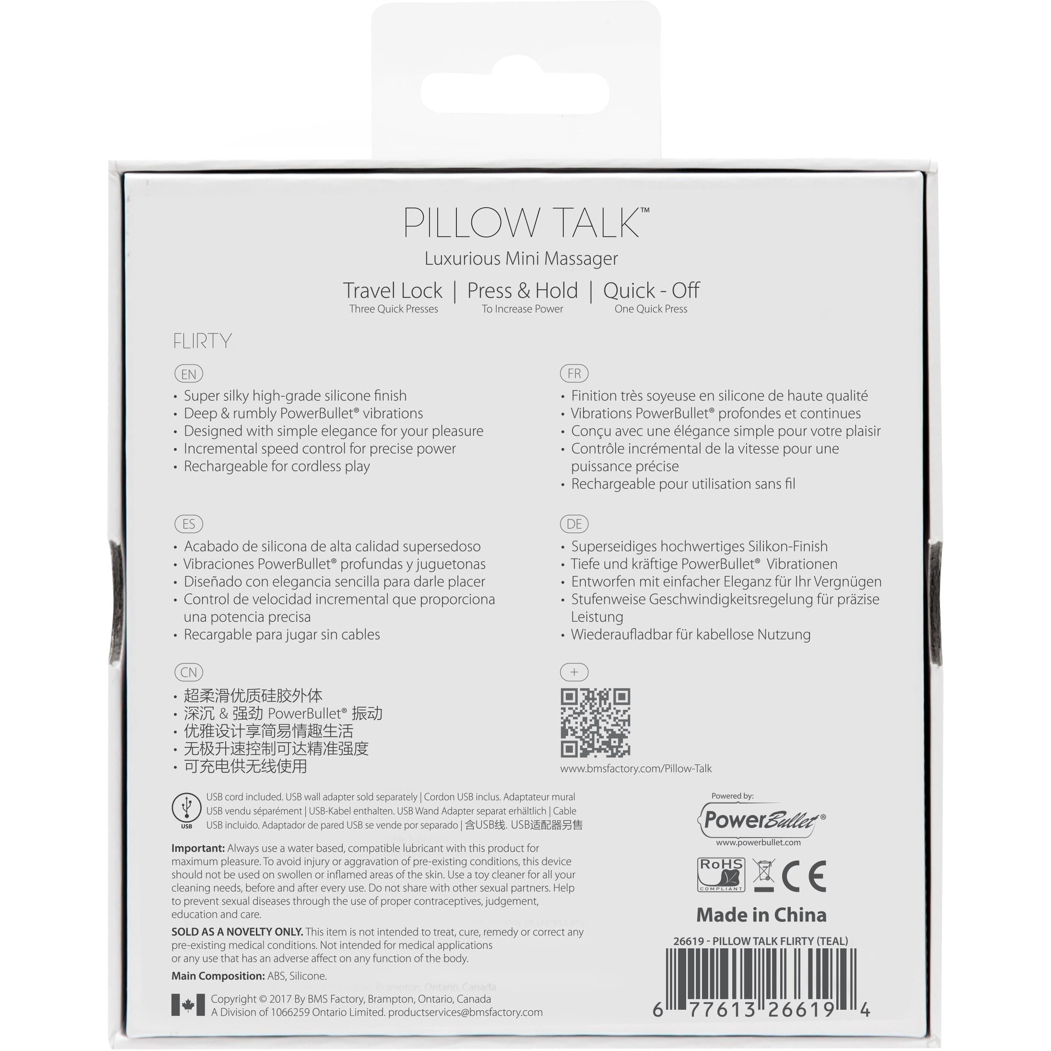 Pillow Talk Cordless Bullet Vibrator