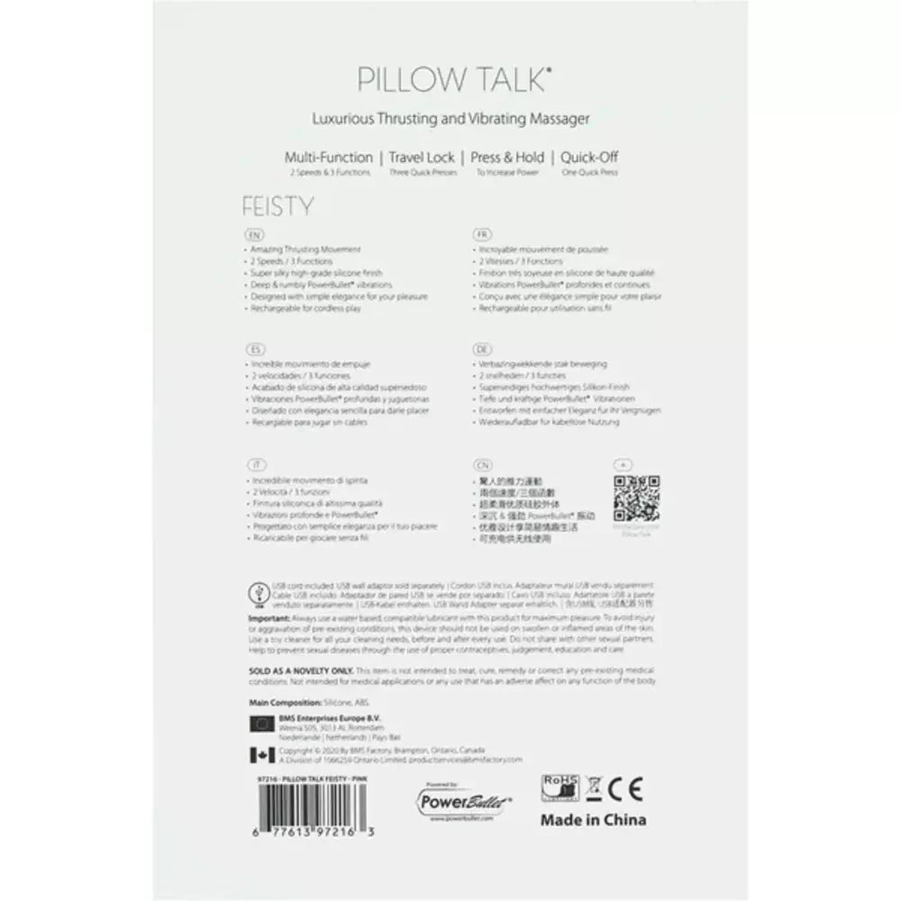Pillow Talk Feisty Thrusting Vibrator