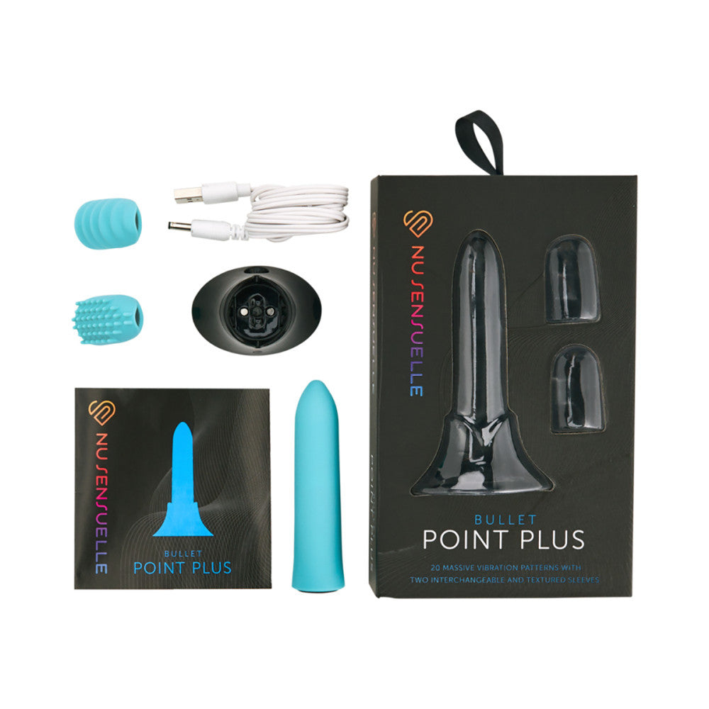 Point Plus Rechargeable Bullet Vibrator with Textured Tips