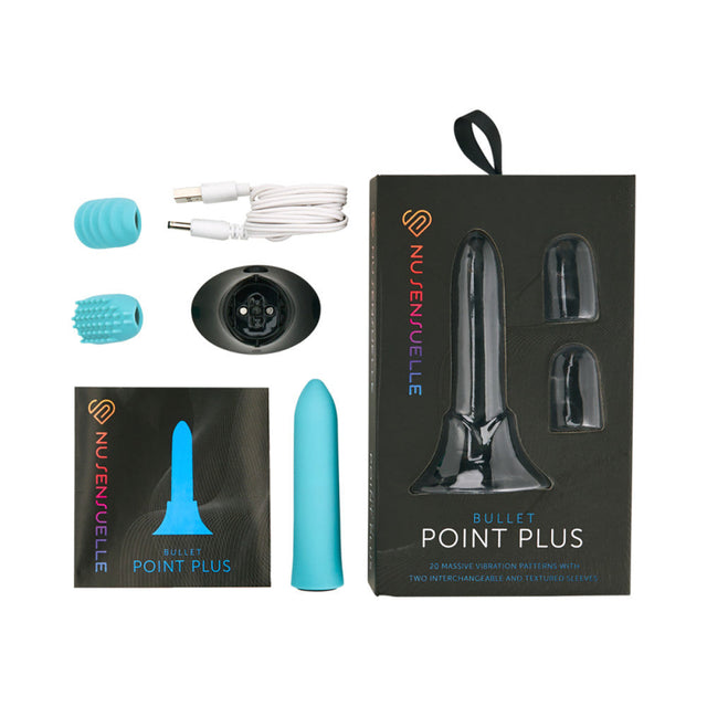 Point Plus Rechargeable Bullet Vibrator with Textured Tips