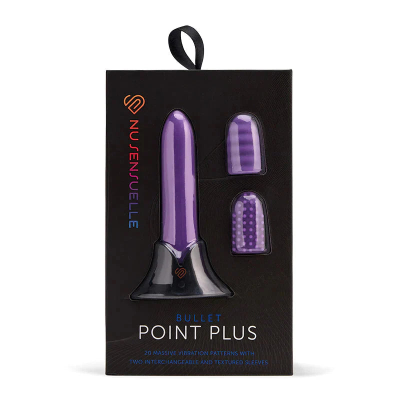 Point Plus Rechargeable Bullet Vibrator with Textured Tips