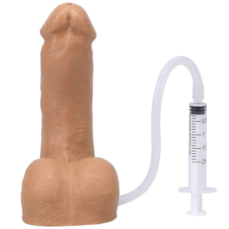 Pop N' Play Silicone Squirting Packer Dildo - Honey