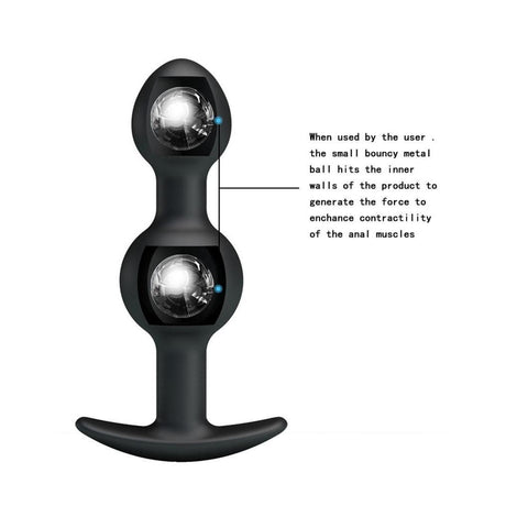 Pretty Love Silicone Anal Plug with Weighted Balls
