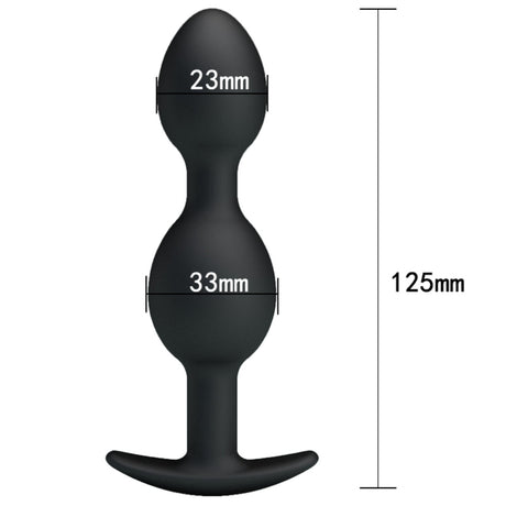 Pretty Love Silicone Anal Plug with Weighted Balls