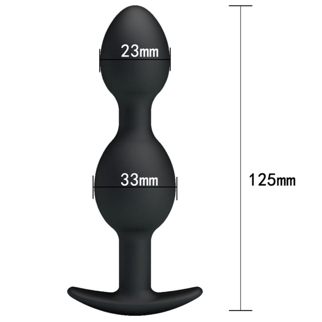 Pretty Love Silicone Anal Plug with Weighted Balls