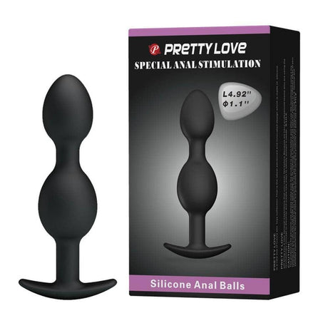 Pretty Love Silicone Anal Plug with Weighted Balls