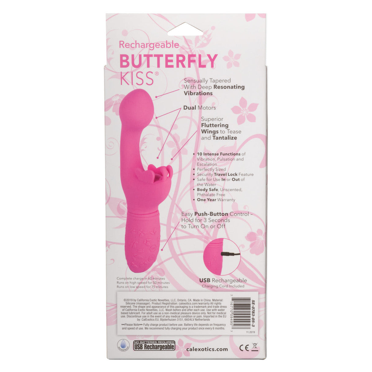Rechargeable Butterfly Kiss Vibrator